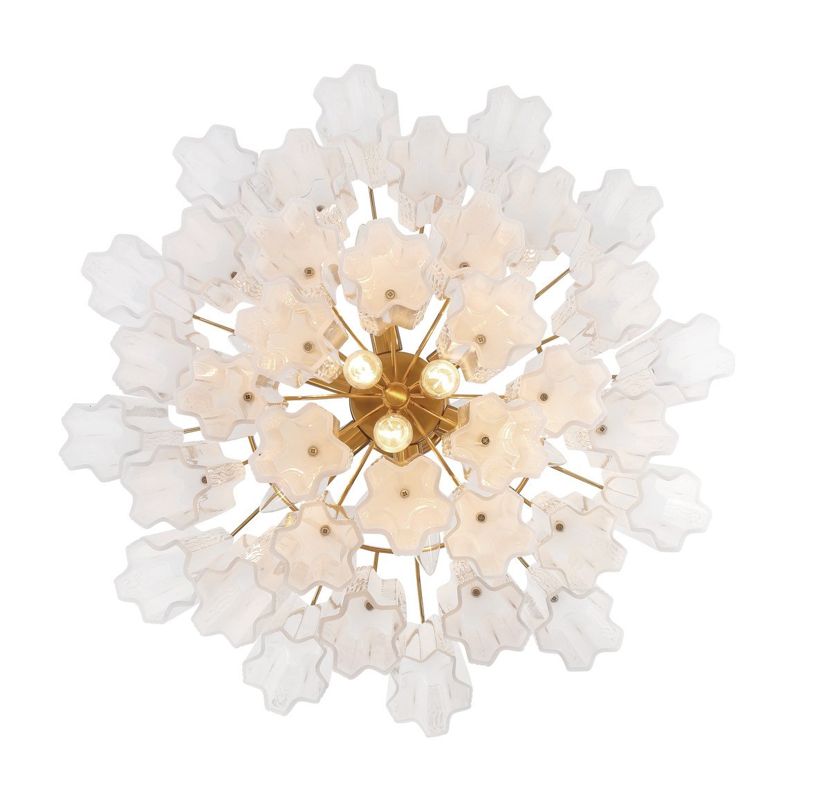 Namo Murano Chandelier Glass Tube Layered Amber