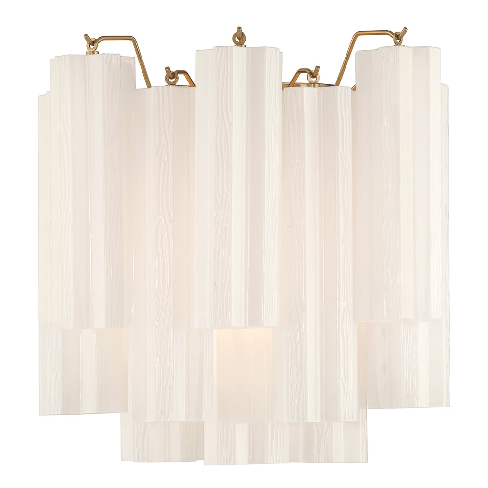 Ravo Wall Light Tronchi Glass Tube Tiered Amber Modern
