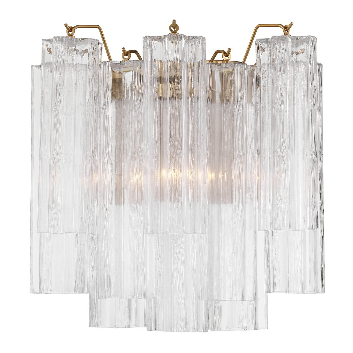 Ravo Wall Light Tronchi Glass Tube Tiered Amber Modern