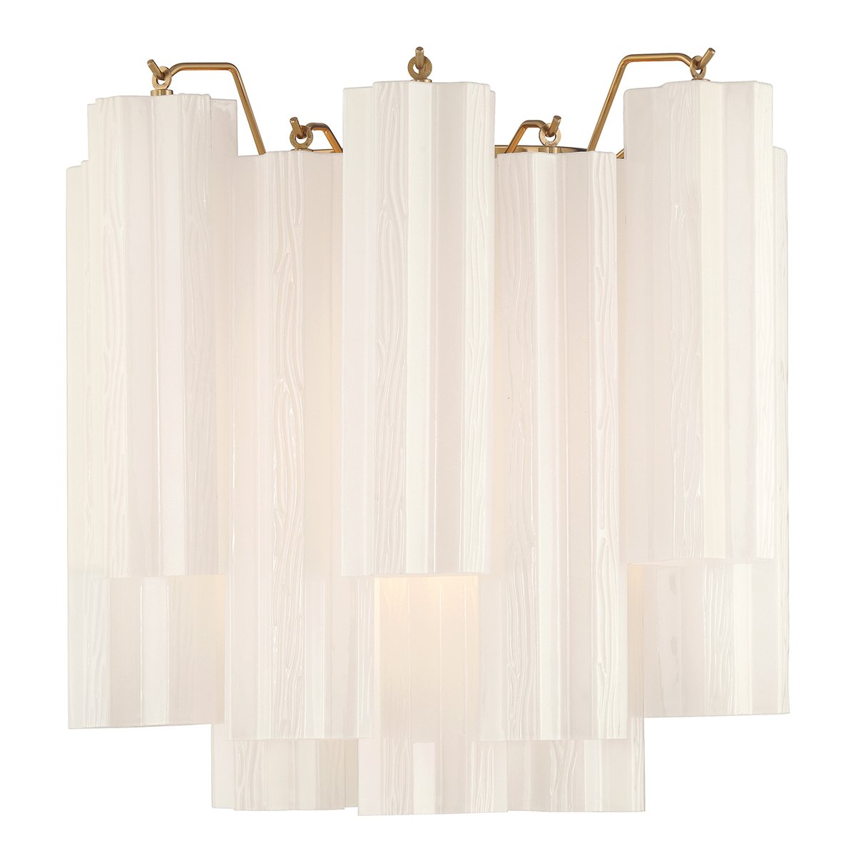 Ravo Wall Light Tronchi Glass Tube Tiered Amber Modern
