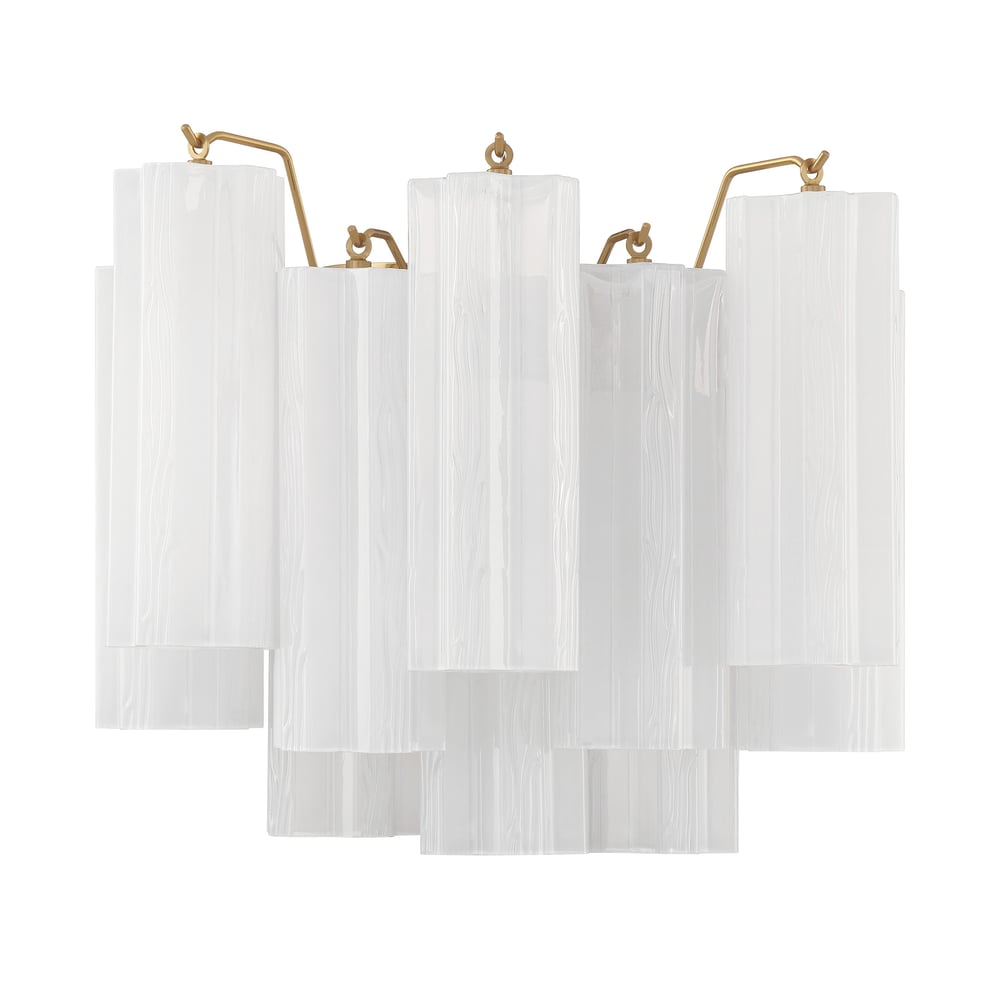 Ravo Wall Light Tronchi Glass Tube Tiered Amber Modern