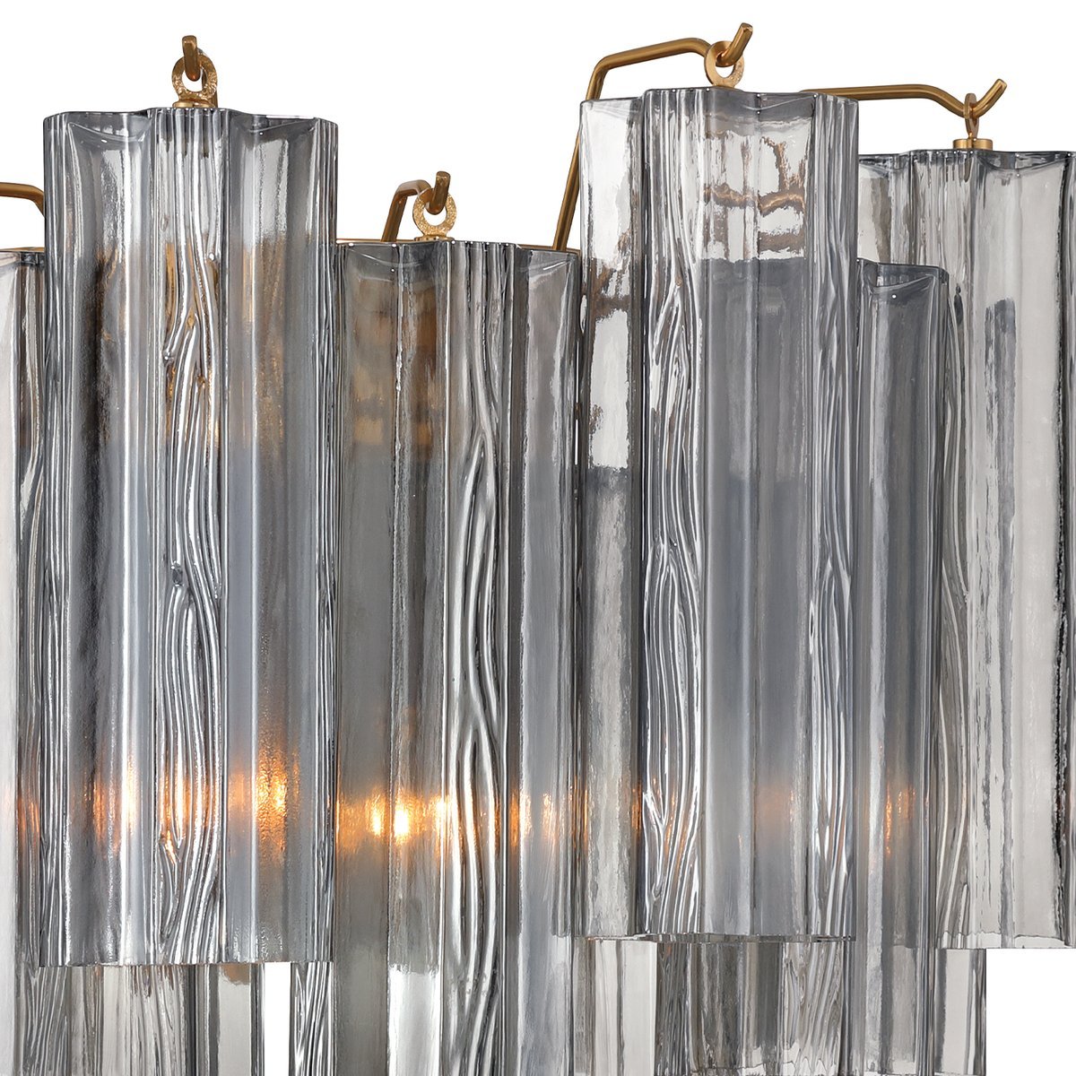 Ravo Wall Light Tronchi Glass Tube Tiered Amber Modern