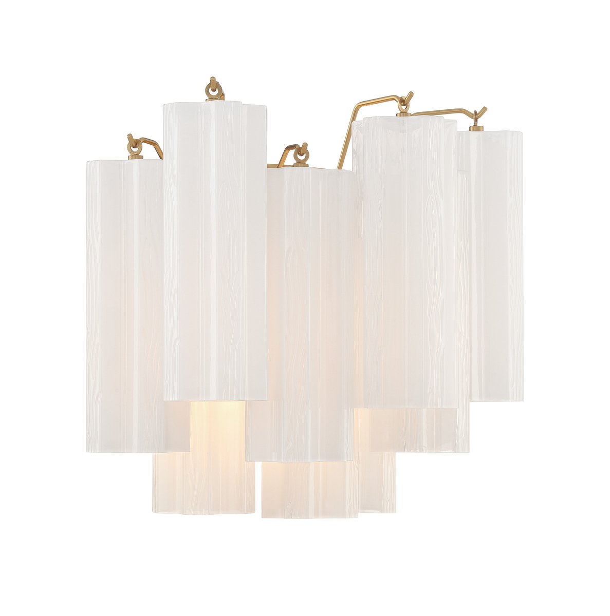 Ravo Wall Light Tronchi Glass Tube Tiered Amber Modern