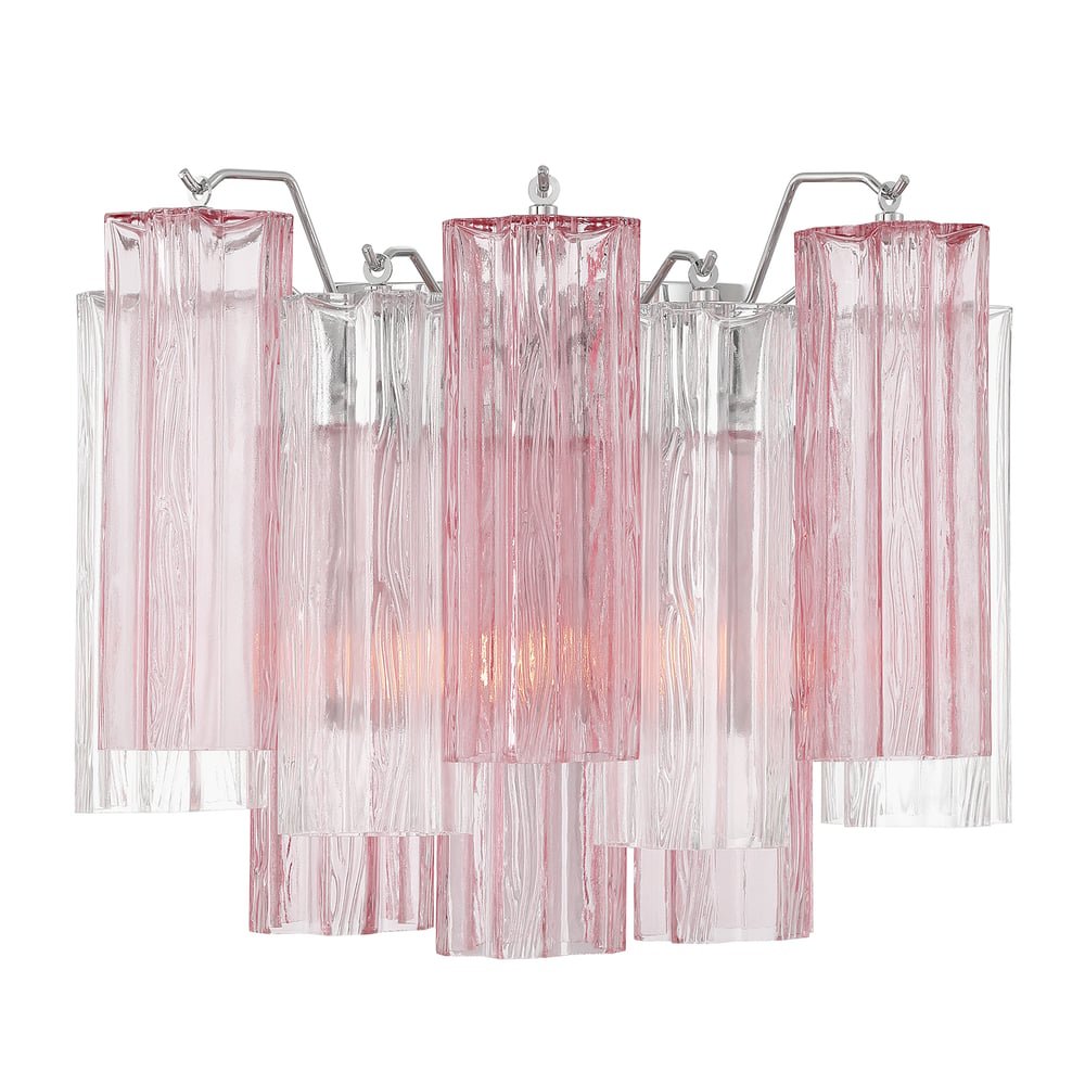 Ravo Wall Light Tronchi Glass Tube Tiered Amber Modern