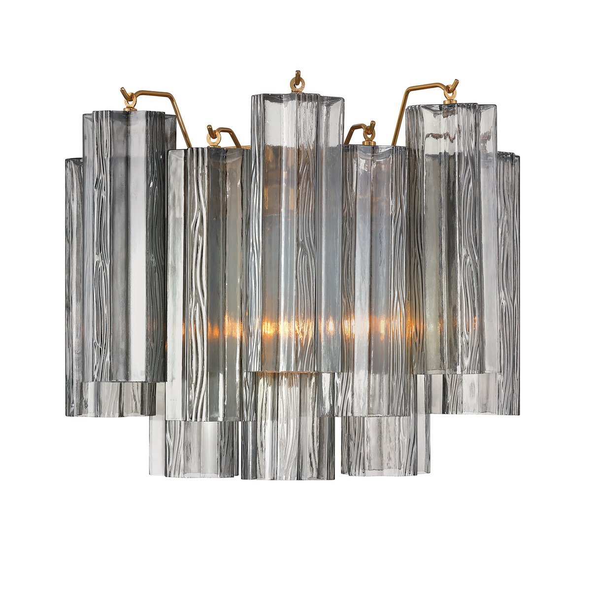 Ravo Wall Light Tronchi Glass Tube Tiered Amber Modern