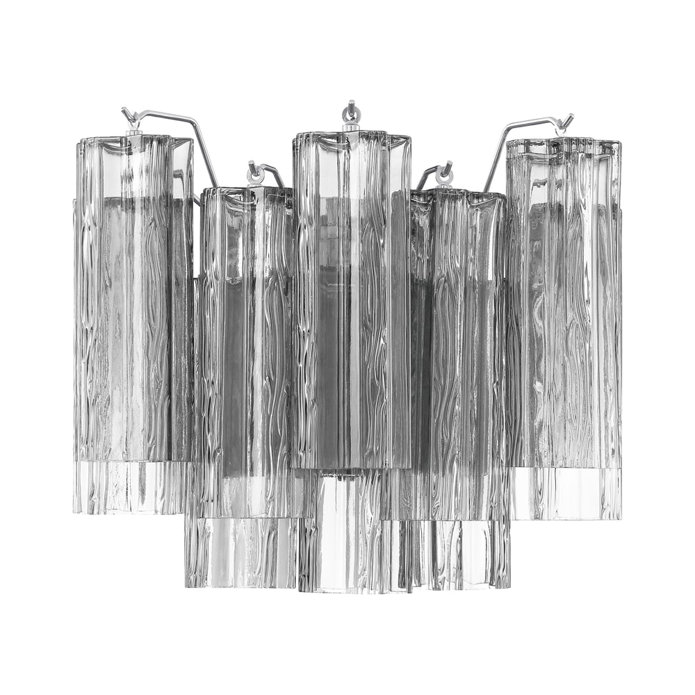 Ravo Wall Light Tronchi Glass Tube Tiered Amber Modern
