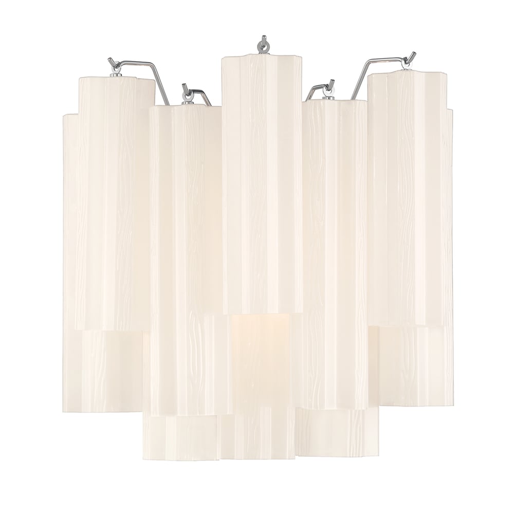 Ravo Wall Light Tronchi Glass Tube Tiered Amber Modern