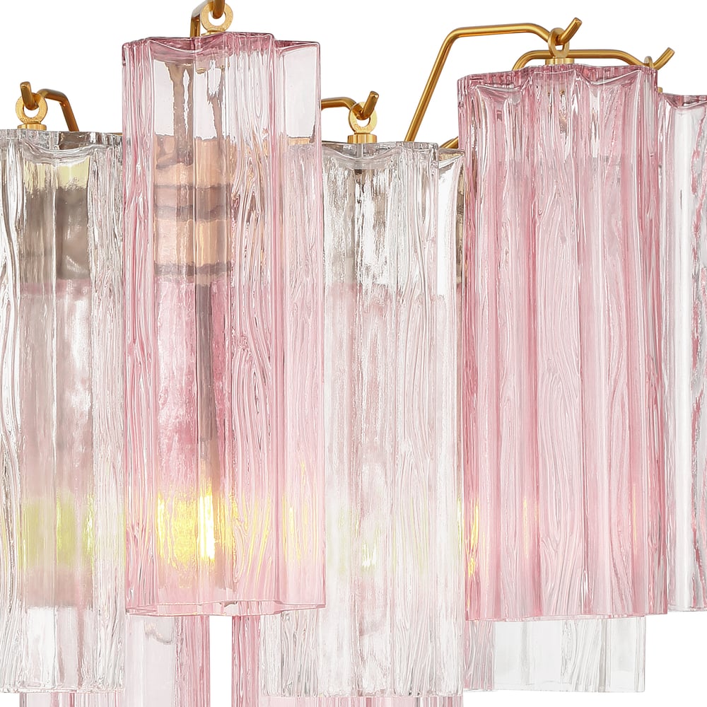 Ravo Wall Light Tronchi Glass Tube Tiered Amber Modern