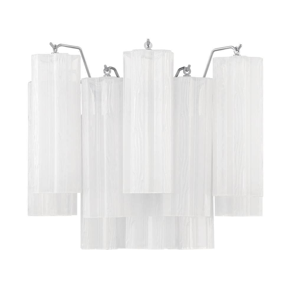 Ravo Wall Light Tronchi Glass Tube Tiered Amber Modern