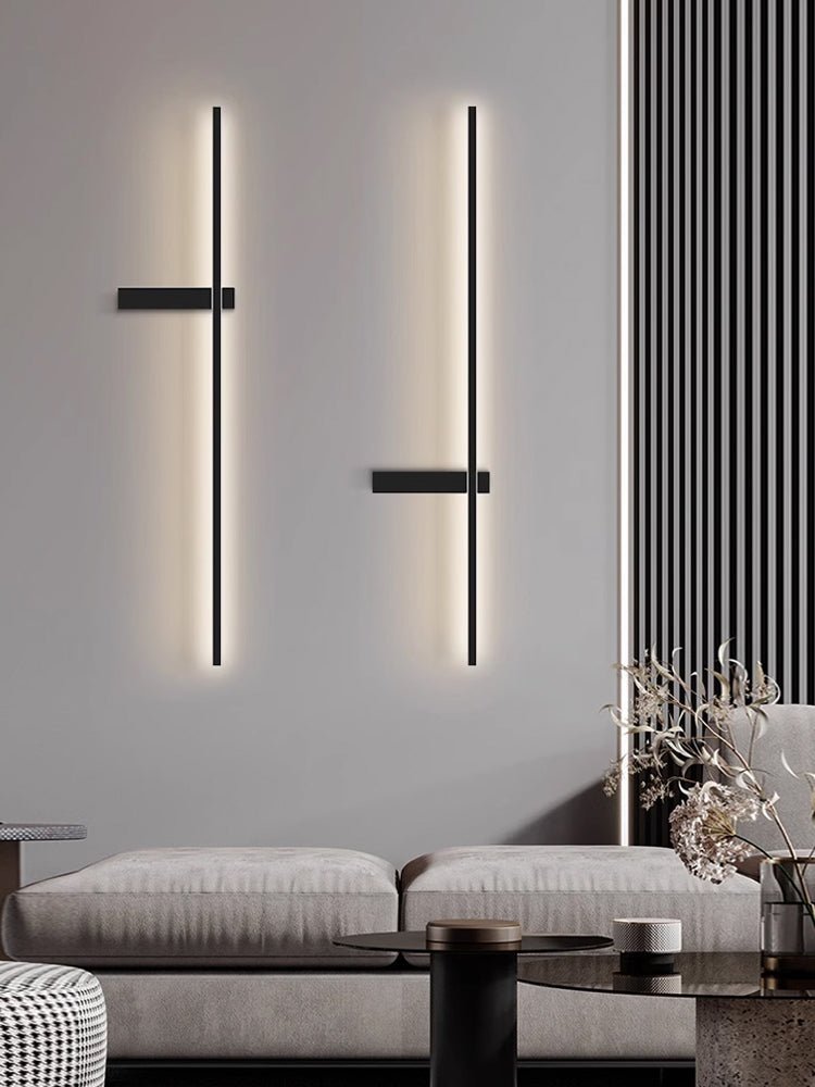 Mesv Linear Rechargeable Black Wall Lamp