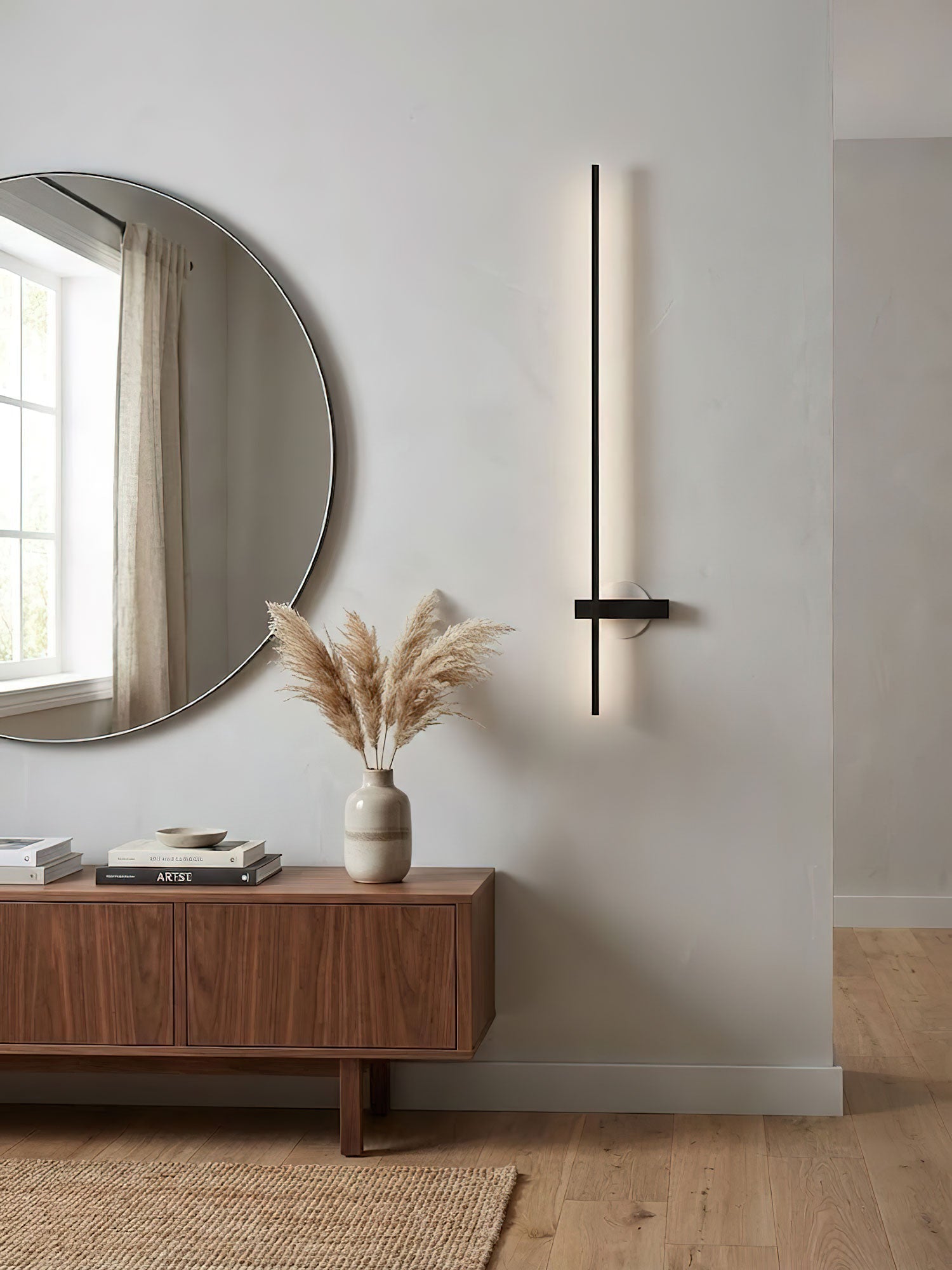 Mesv Linear Rechargeable Black Wall Lamp