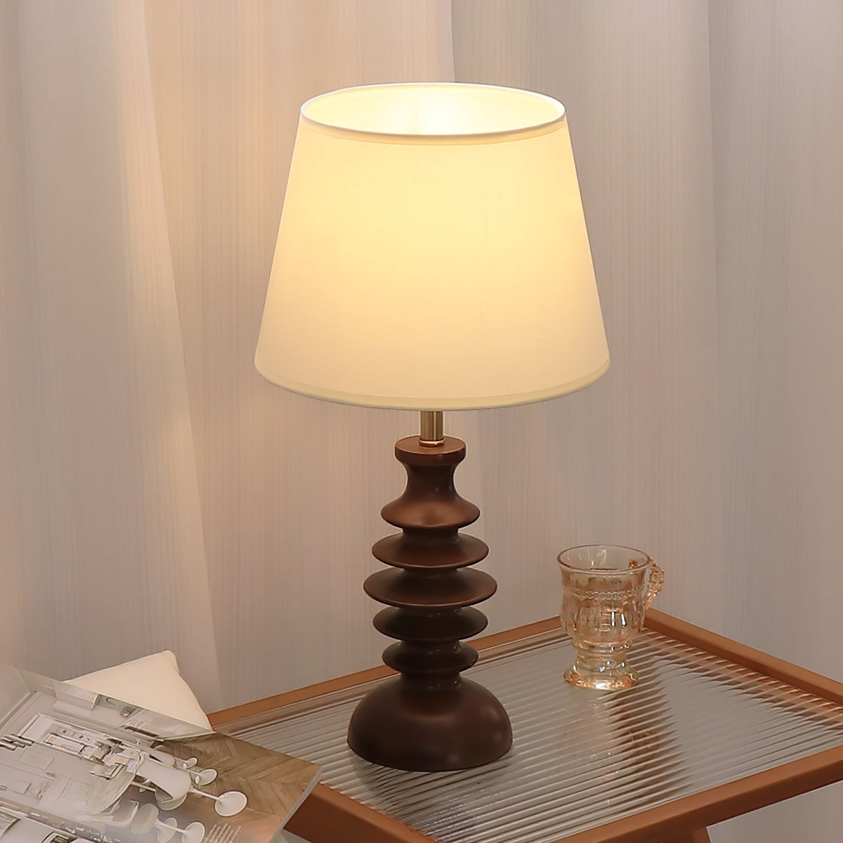 Tivoce Fabric Vintage Table Lamp