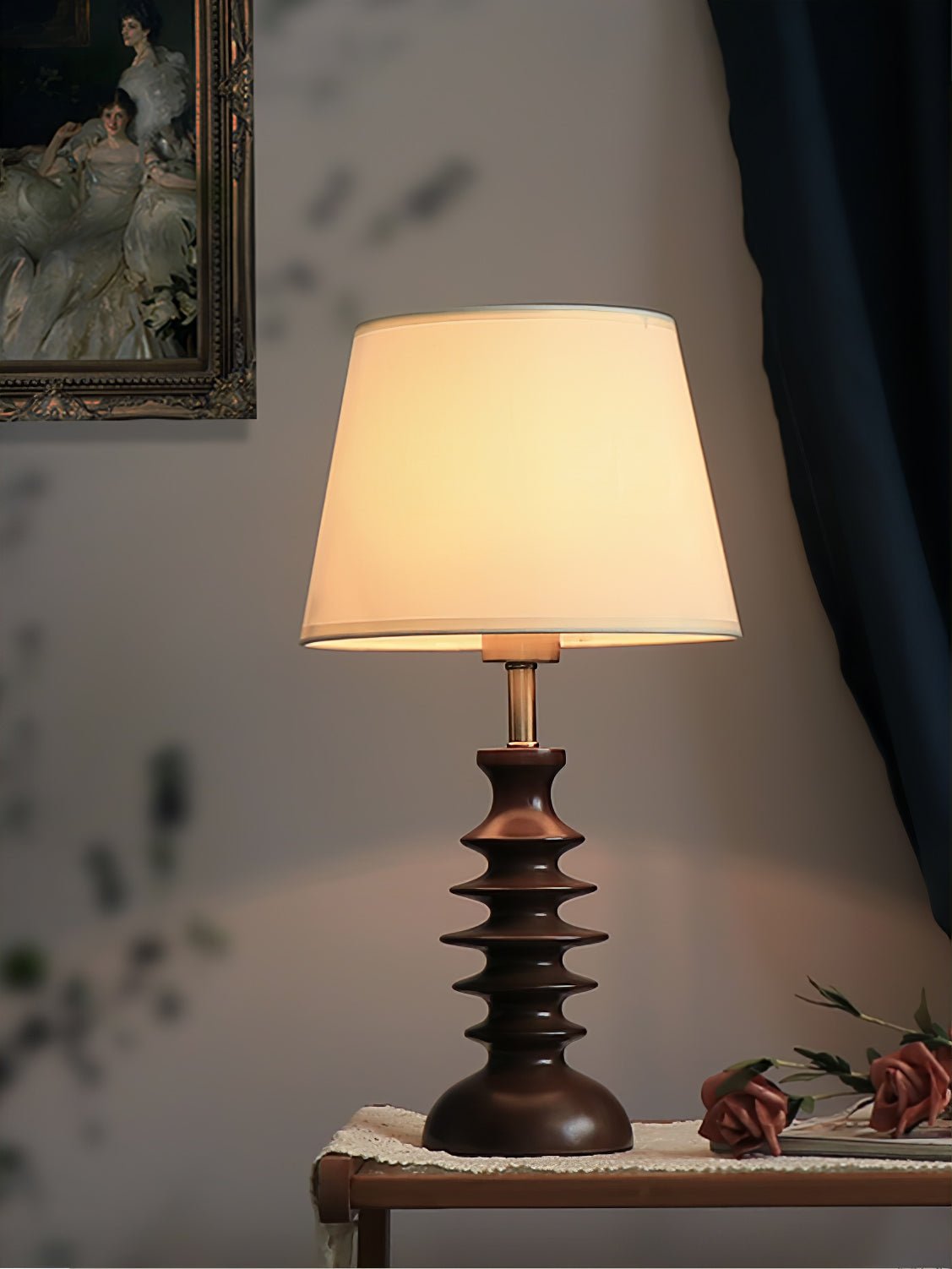 Tivoce Fabric Vintage Table Lamp