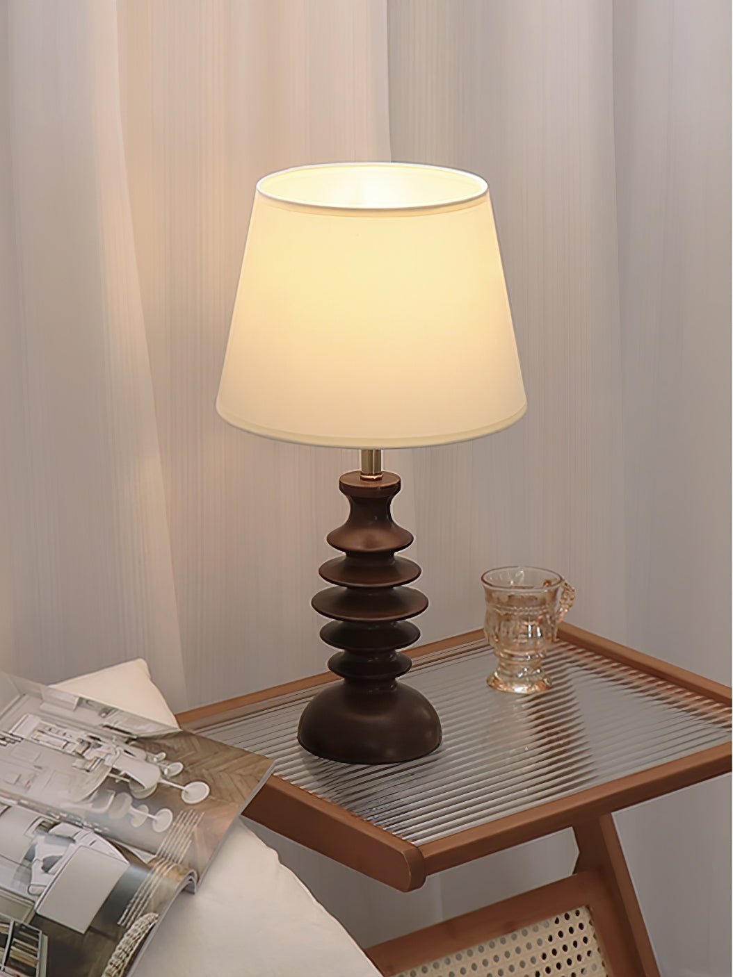 Tivoce Fabric Vintage Table Lamp
