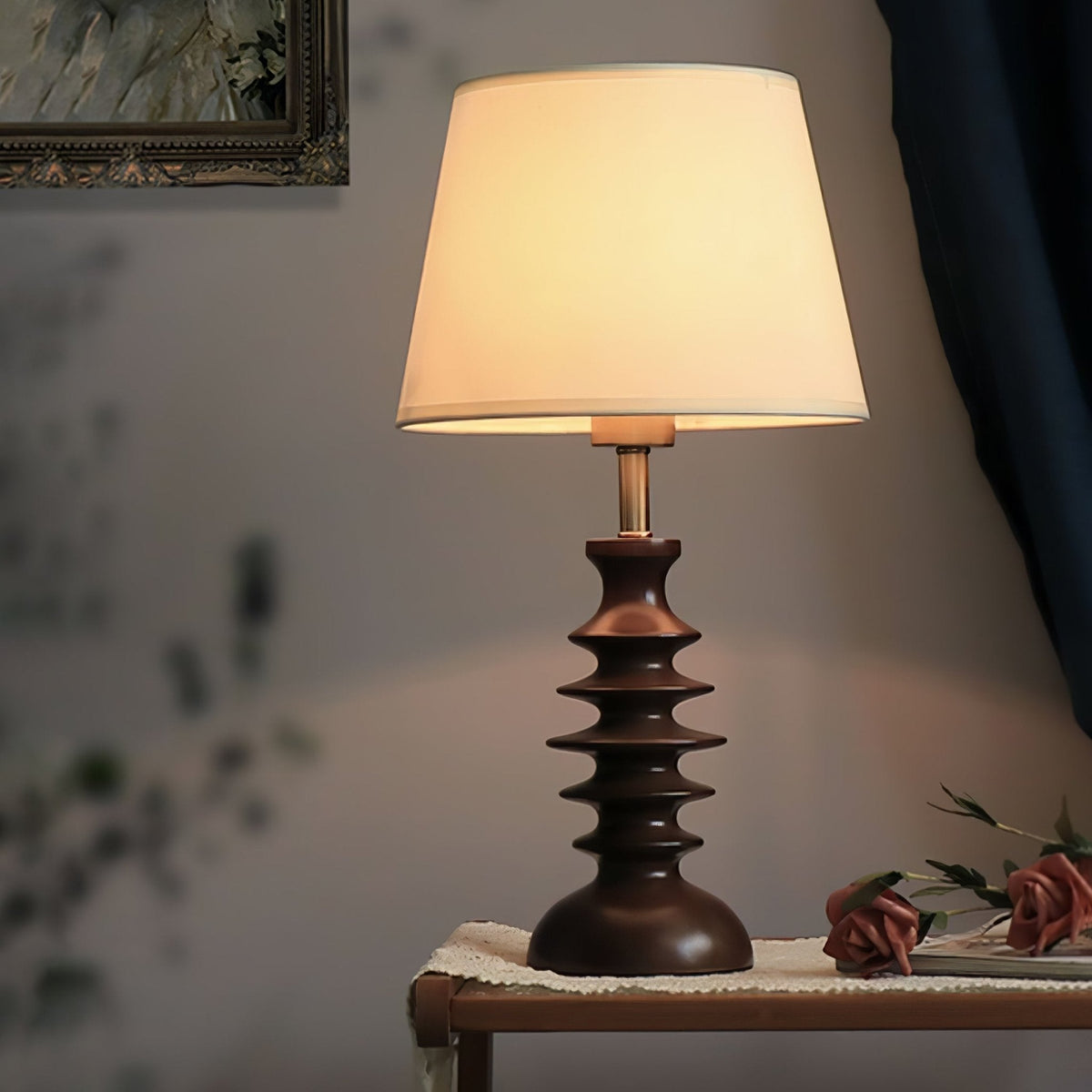 Tivoce Fabric Vintage Table Lamp