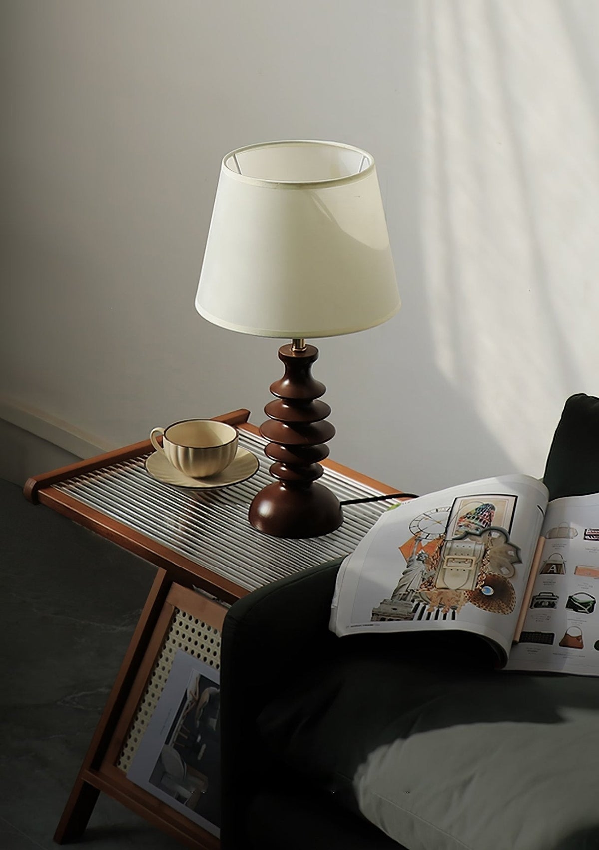 Tivoce Fabric Vintage Table Lamp