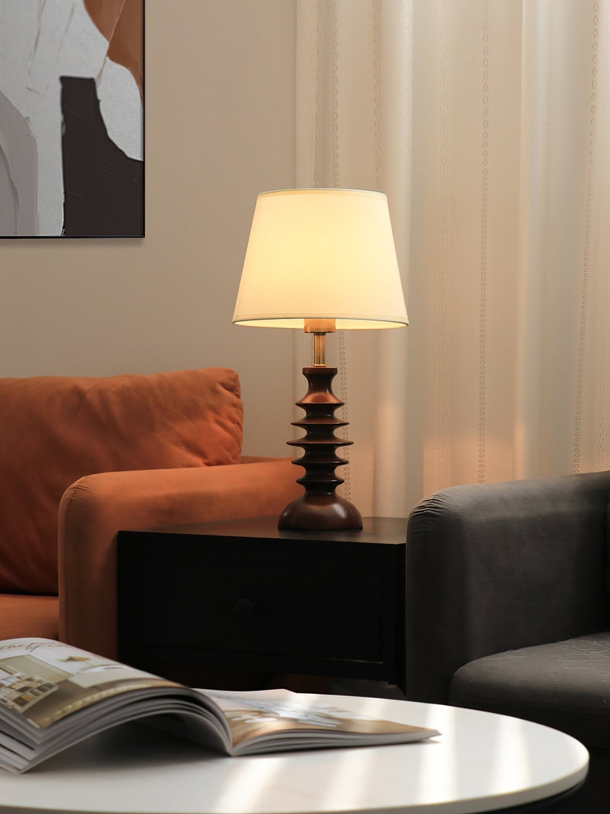 Tivoce Fabric Vintage Table Lamp