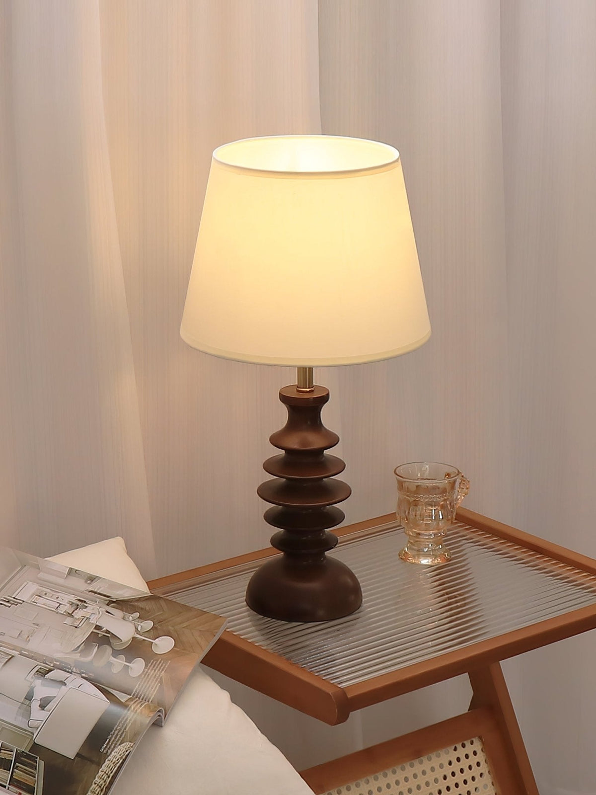 Tivoce Fabric Vintage Table Lamp