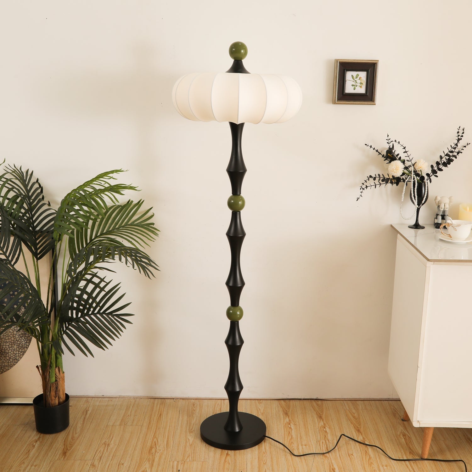 Sylirira Wood Silk Floor Lamp