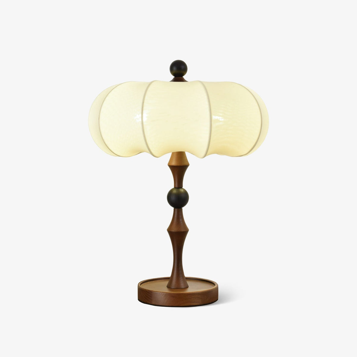 Lumae Wood & Fabric Retro Table Lamp