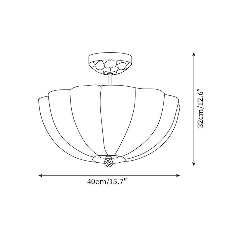 Ceiling Light Brass and Glass with Elegant Petal Silhouette Modern - Neutral Decor