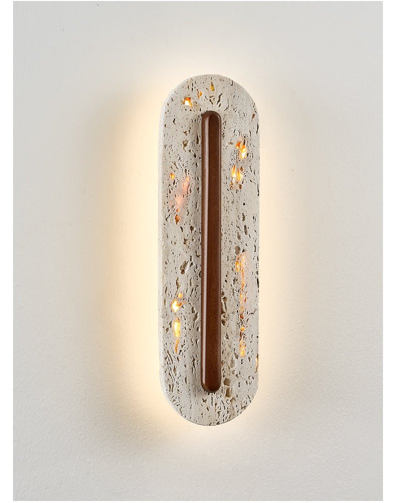 Cato Bellamont Minimalist Beige Travertine Wall Lamp