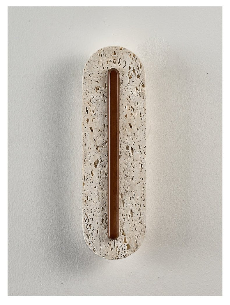 Cato Bellamont Minimalist Beige Travertine Wall Lamp