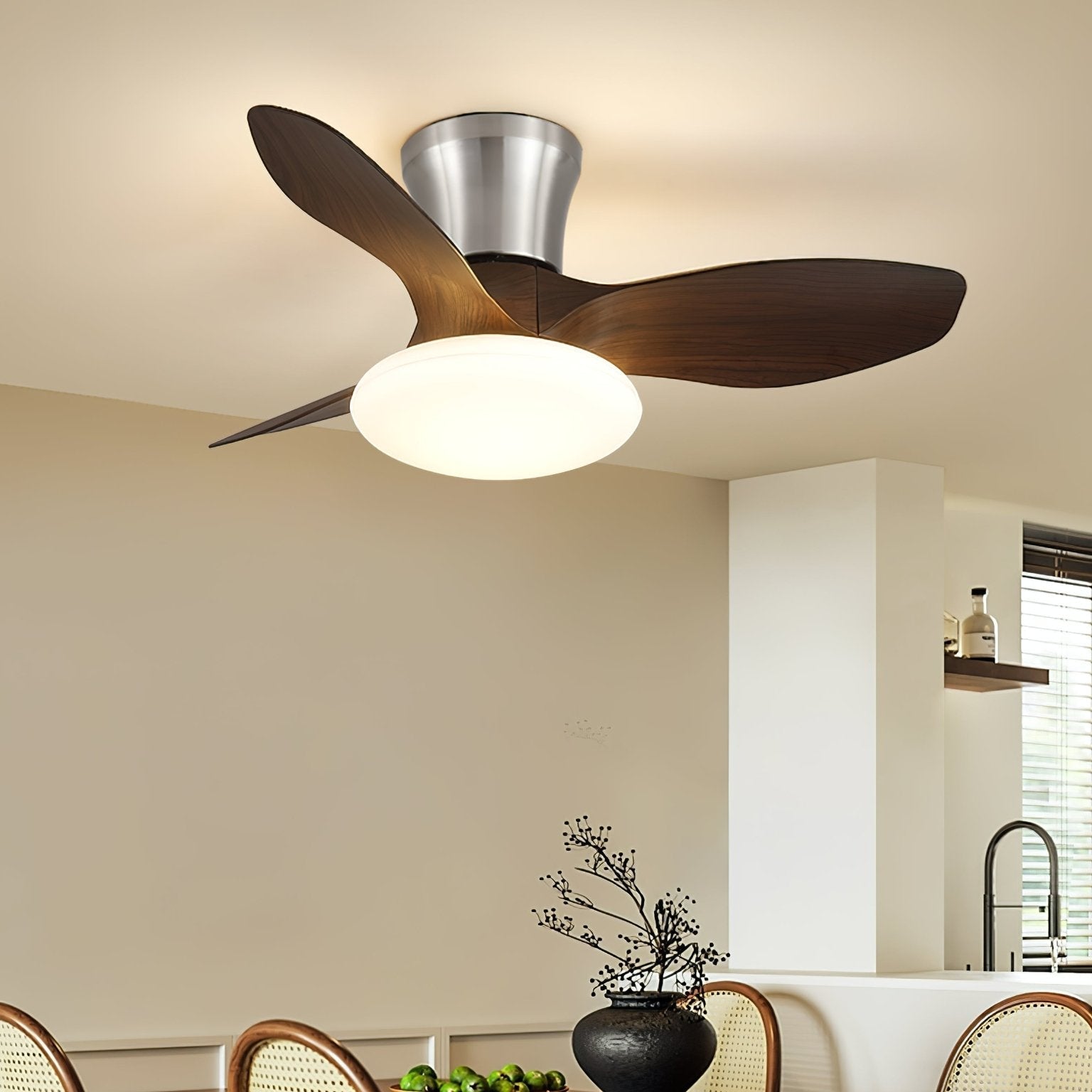 Velora Modern Wood Ceiling Fan Light