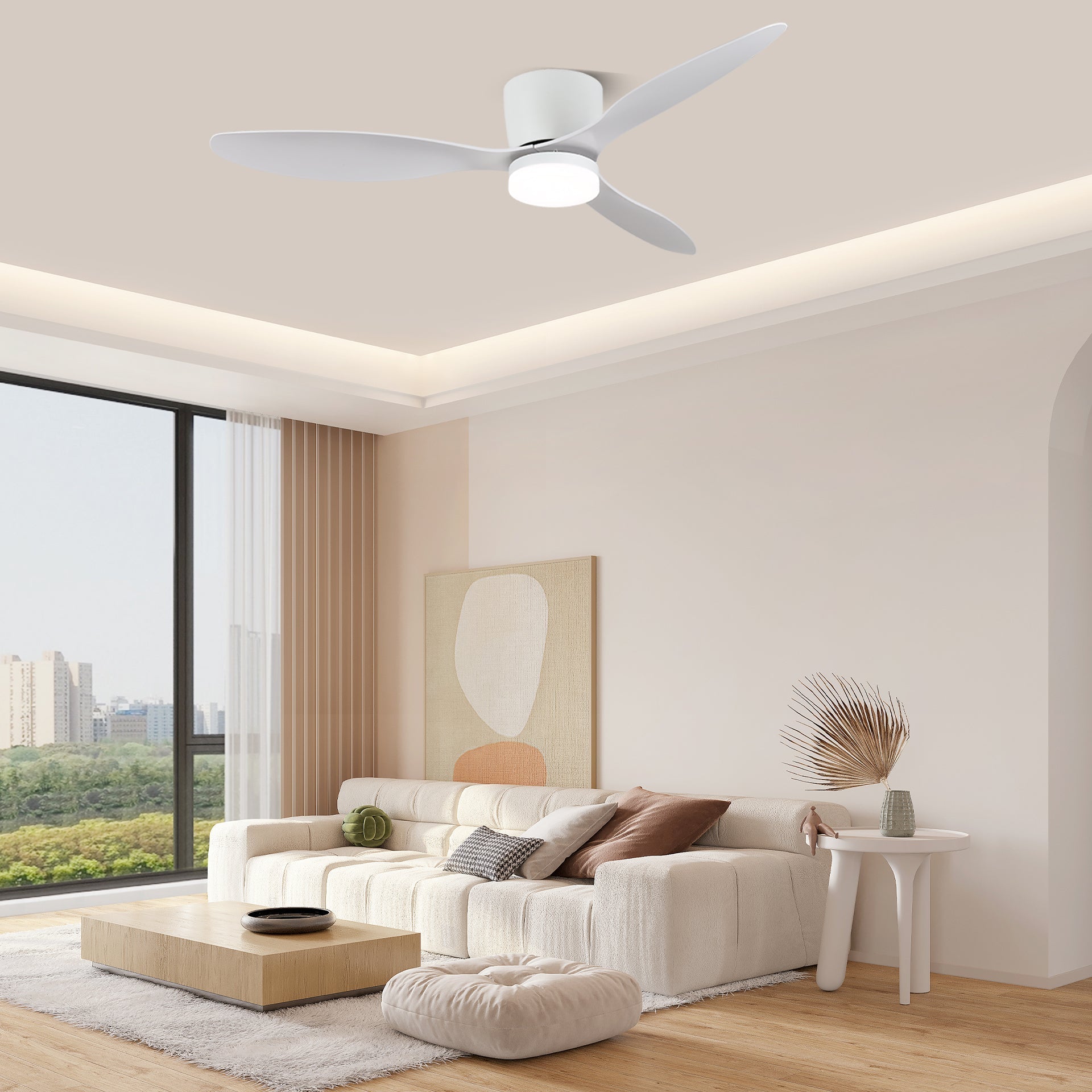 Matteo Wooden 42"/52" Ceiling Fan With Light