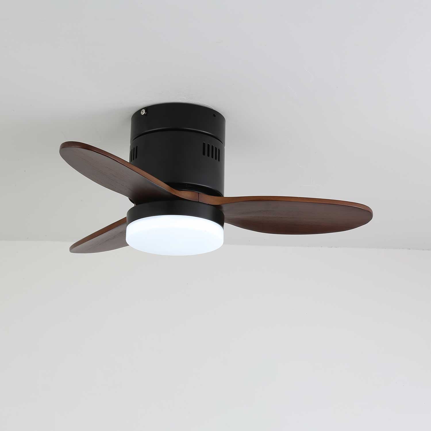 Eris Minimalist Wood Ceiling Fan Light