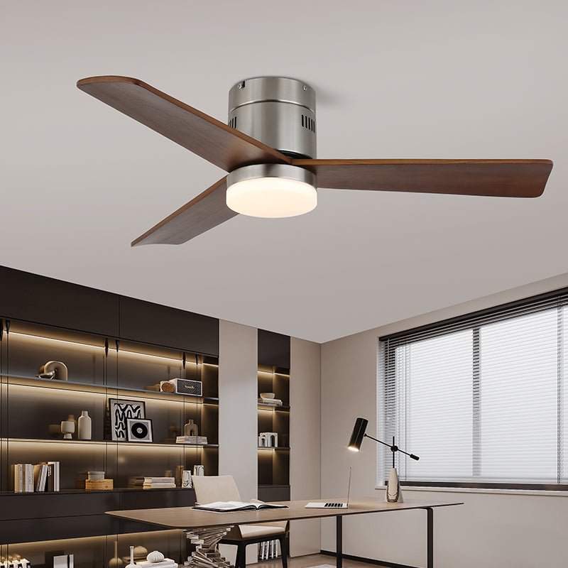 Eris Minimalist Wood Ceiling Fan Light