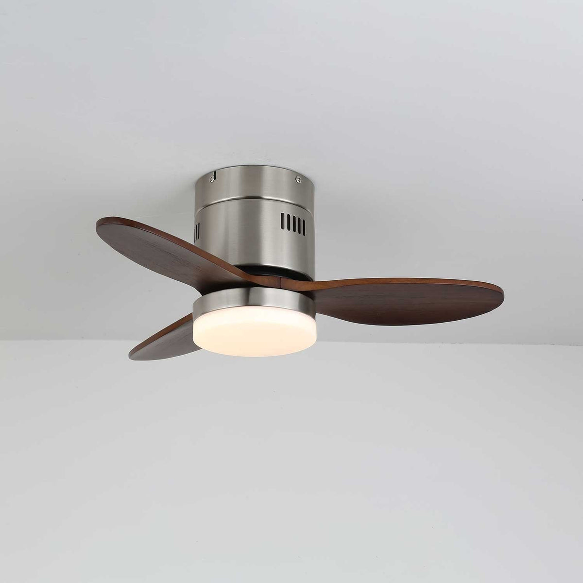 Eris Minimalist Wood Ceiling Fan Light