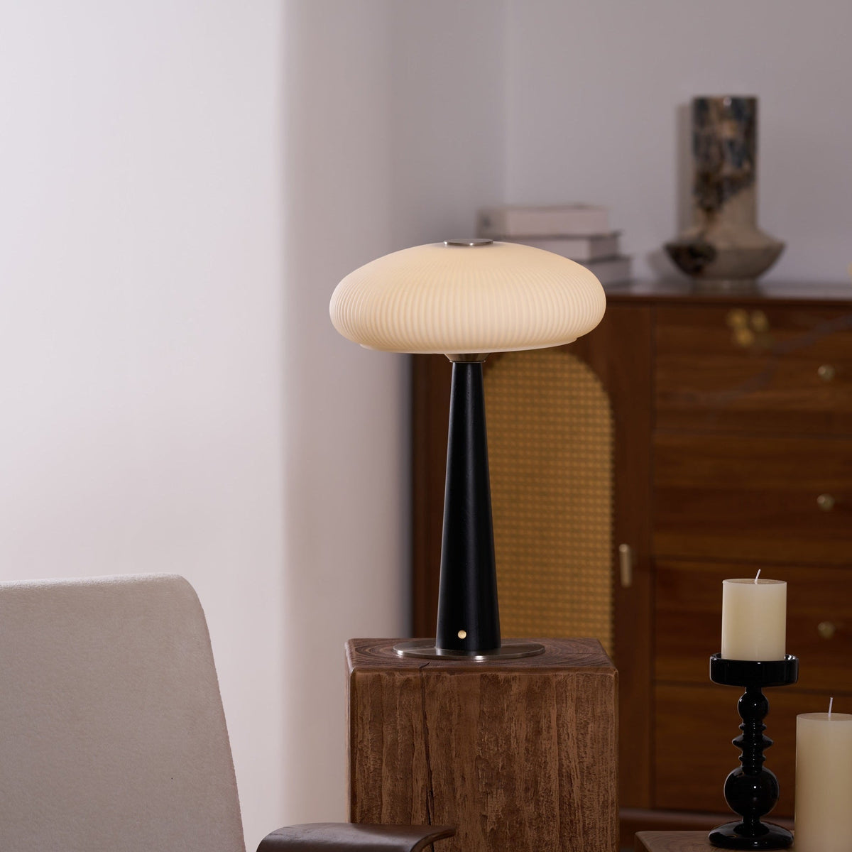 Glow Minimalist Wood Table Lamp