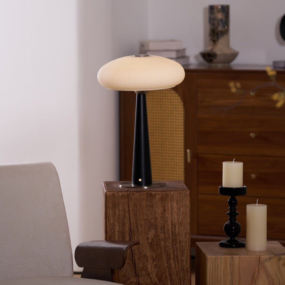 Glow Minimalist Wood Table Lamp