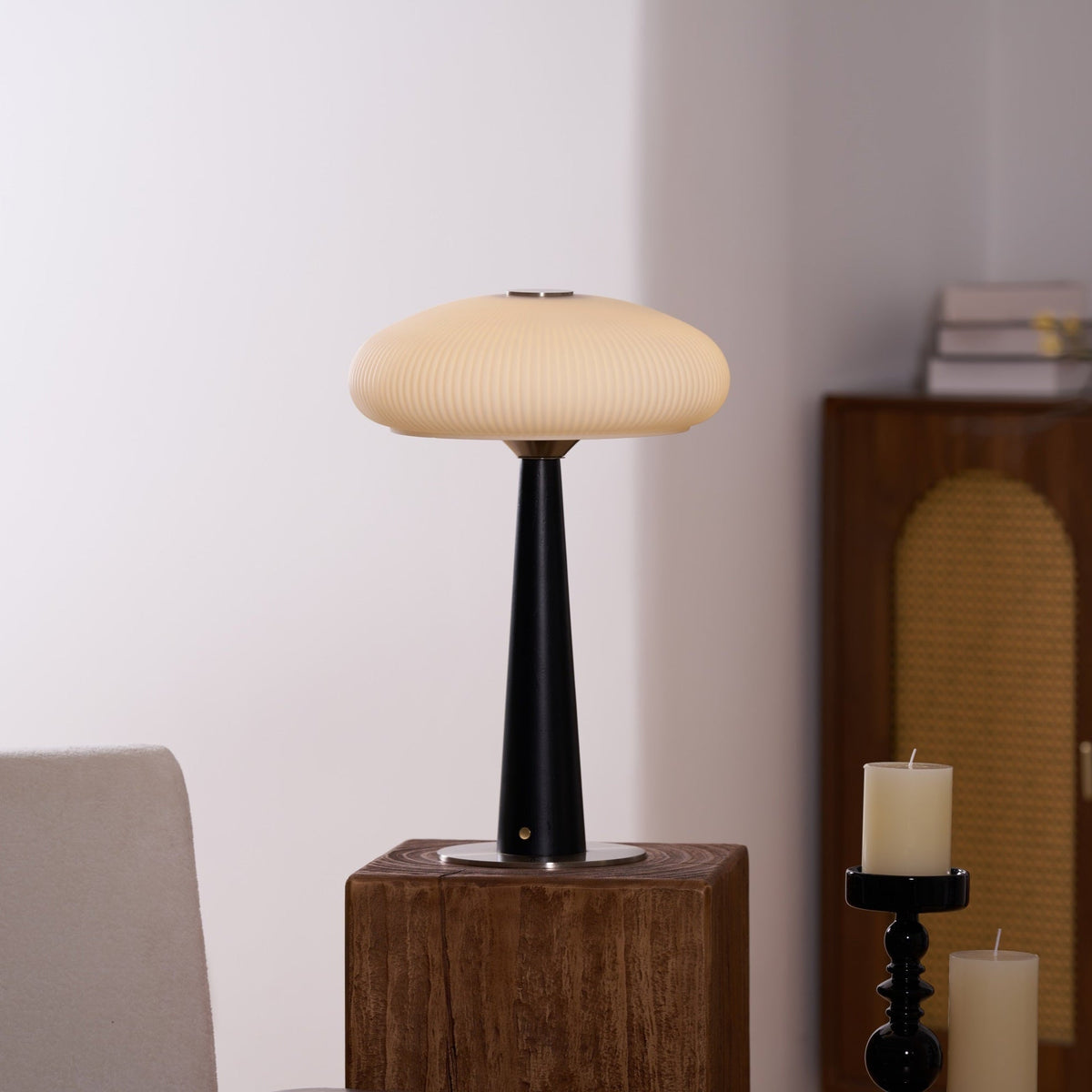 Glow Minimalist Wood Table Lamp