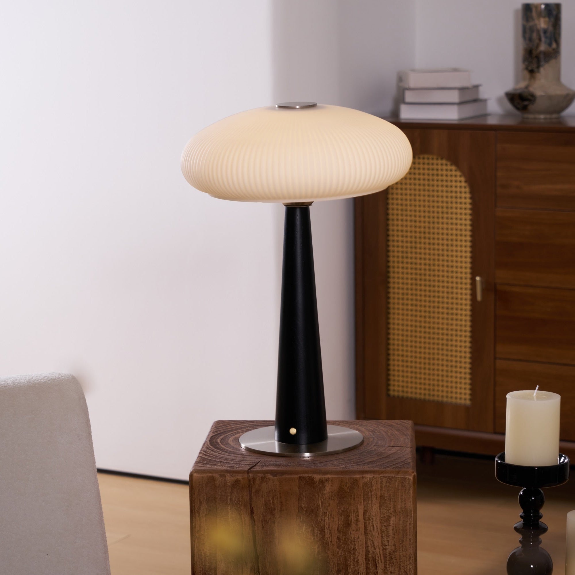 Glow Minimalist Wood Table Lamp