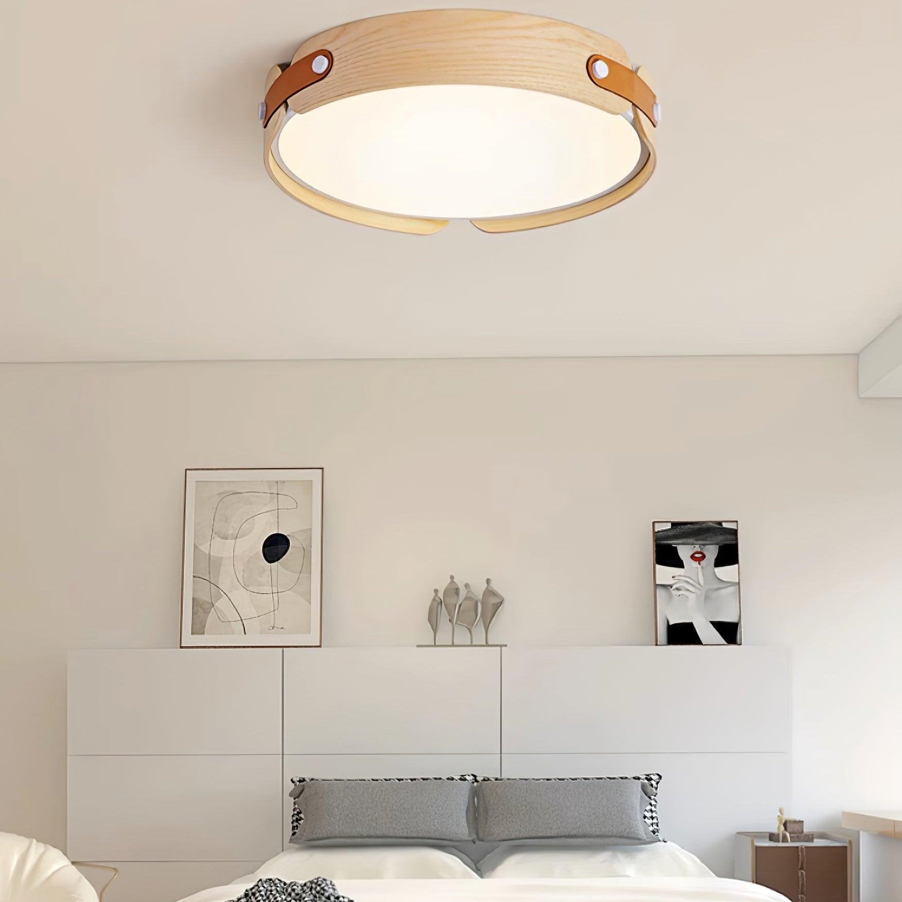 Echo Modern Minimalist Wood Ceiling Light - Neutral Decor