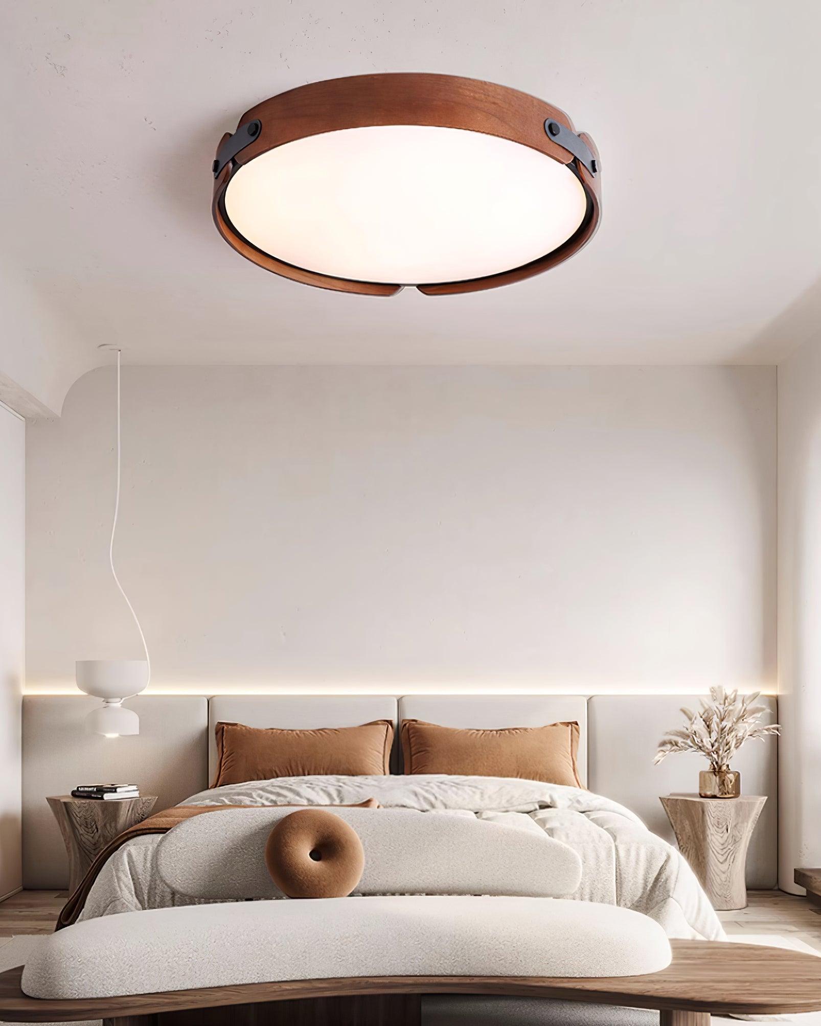 Rosestead Wood Flush Mount Ceiling Light