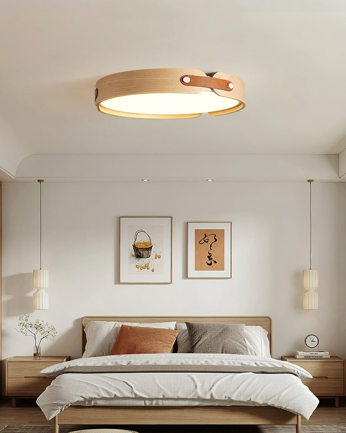 Rosestead Wood Flush Mount Ceiling Light