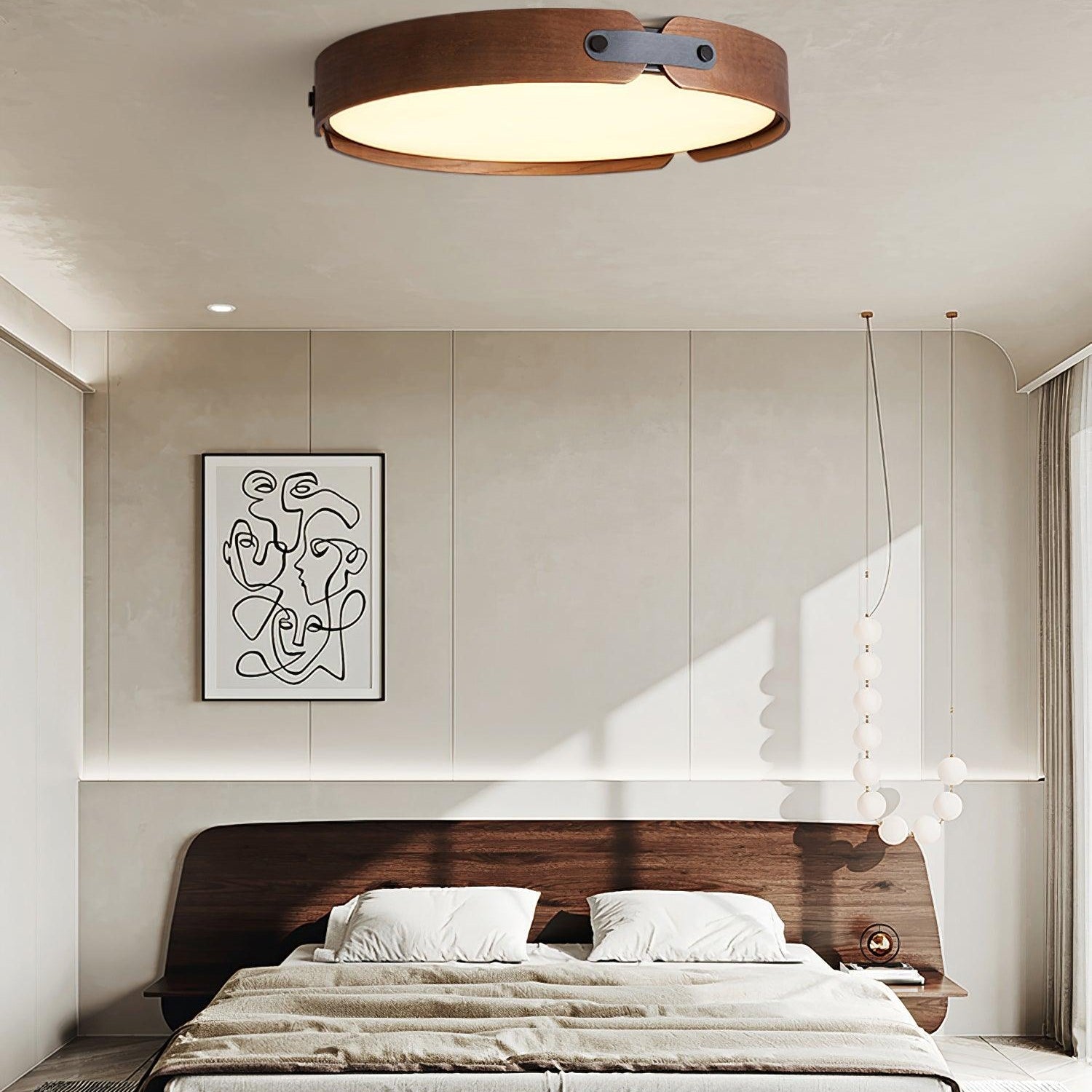 Echo Modern Minimalist Wood Ceiling Light - Neutral Decor
