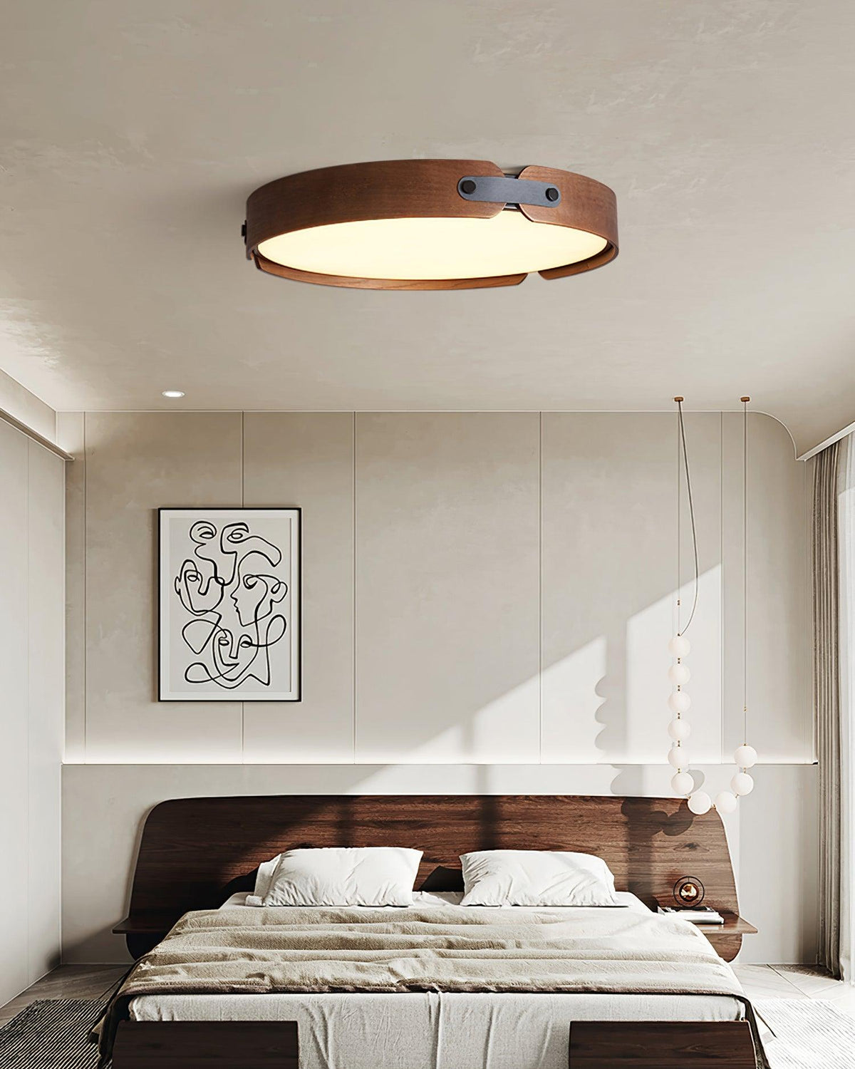 Rosestead Wood Flush Mount Ceiling Light