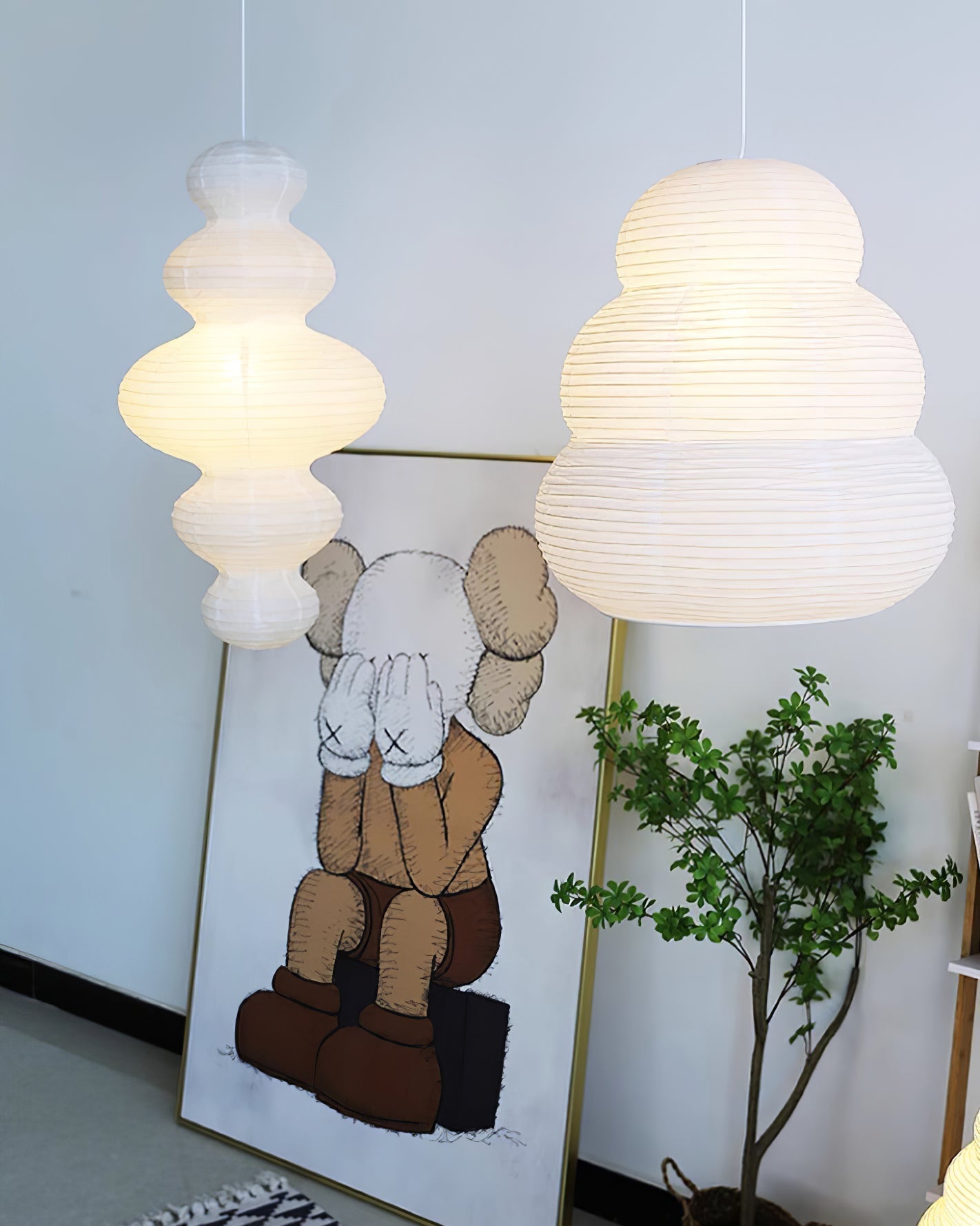 Lythaaris Natural Art Swag Pendant Lamp