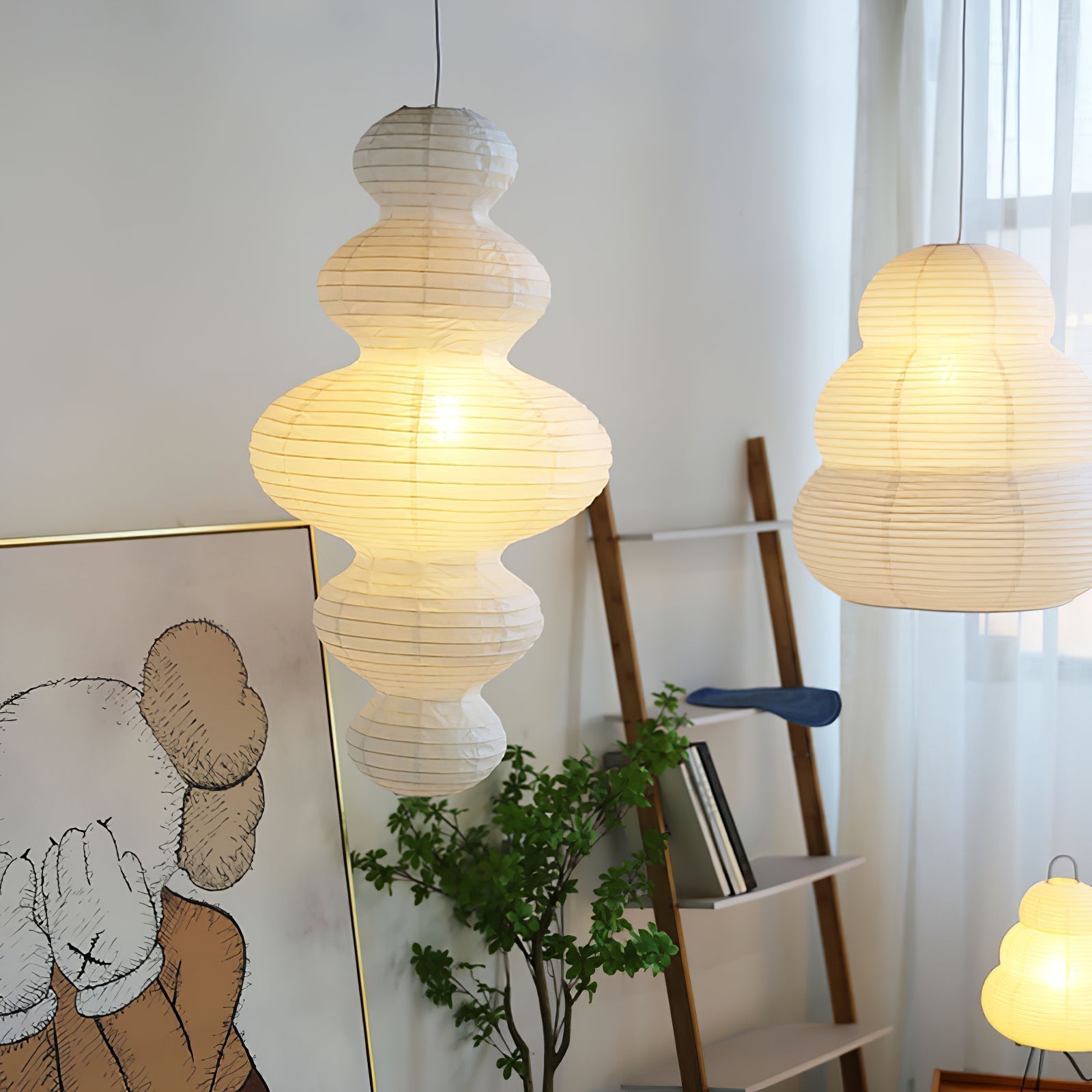 Lythaaris Natural Art Swag Pendant Lamp