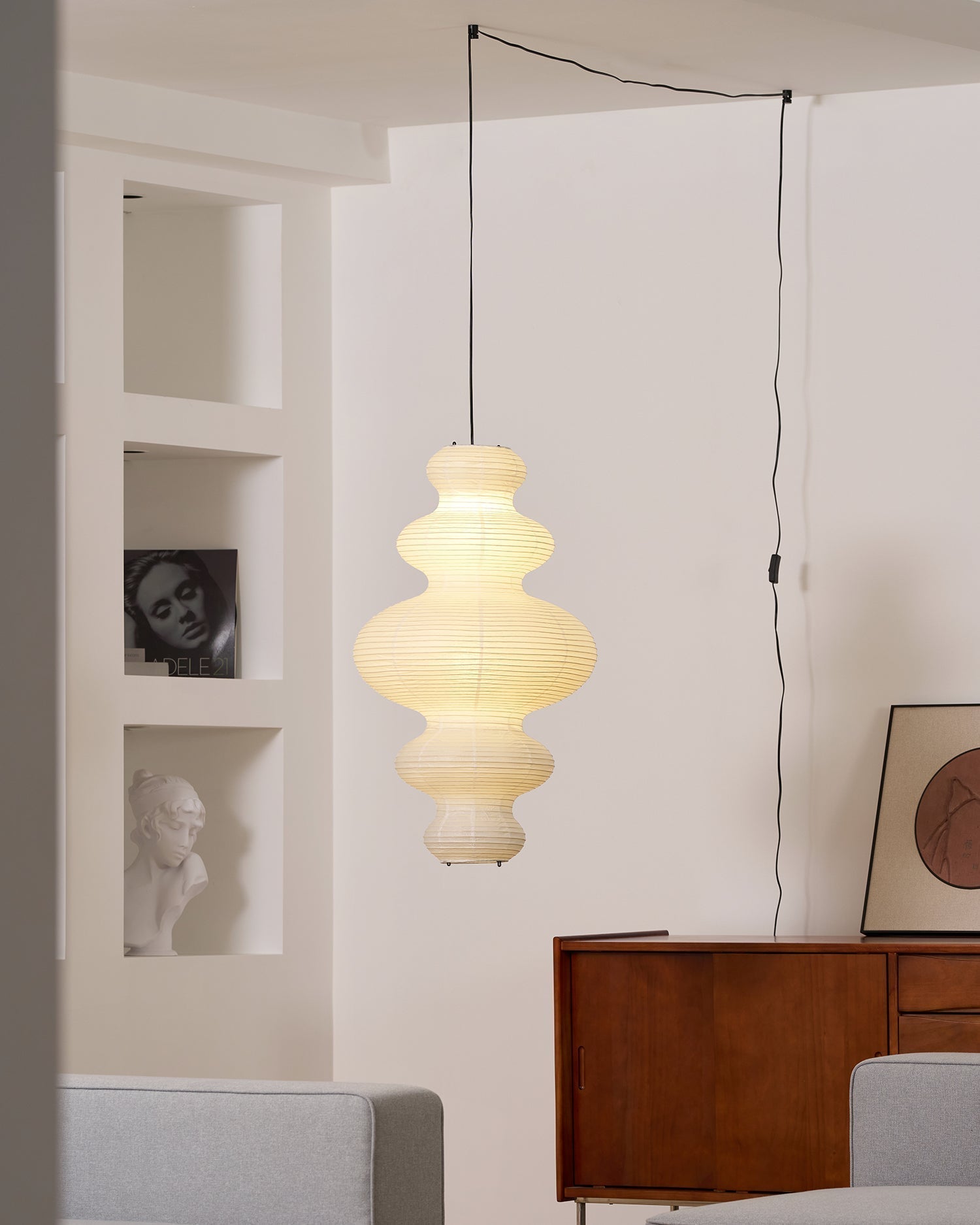 Lythaaris Natural Art Swag Pendant Lamp