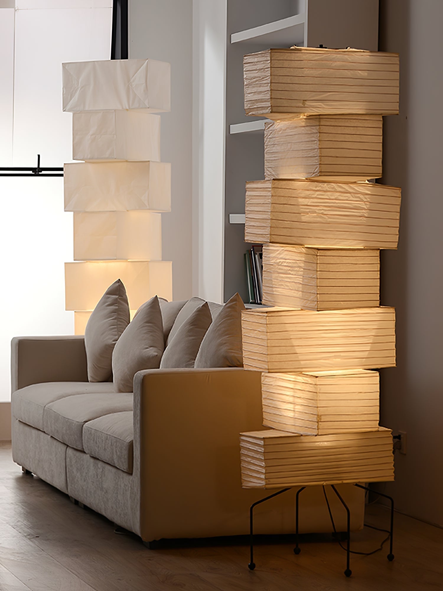 Avara Paper Floor Lamp - Neutral Decor