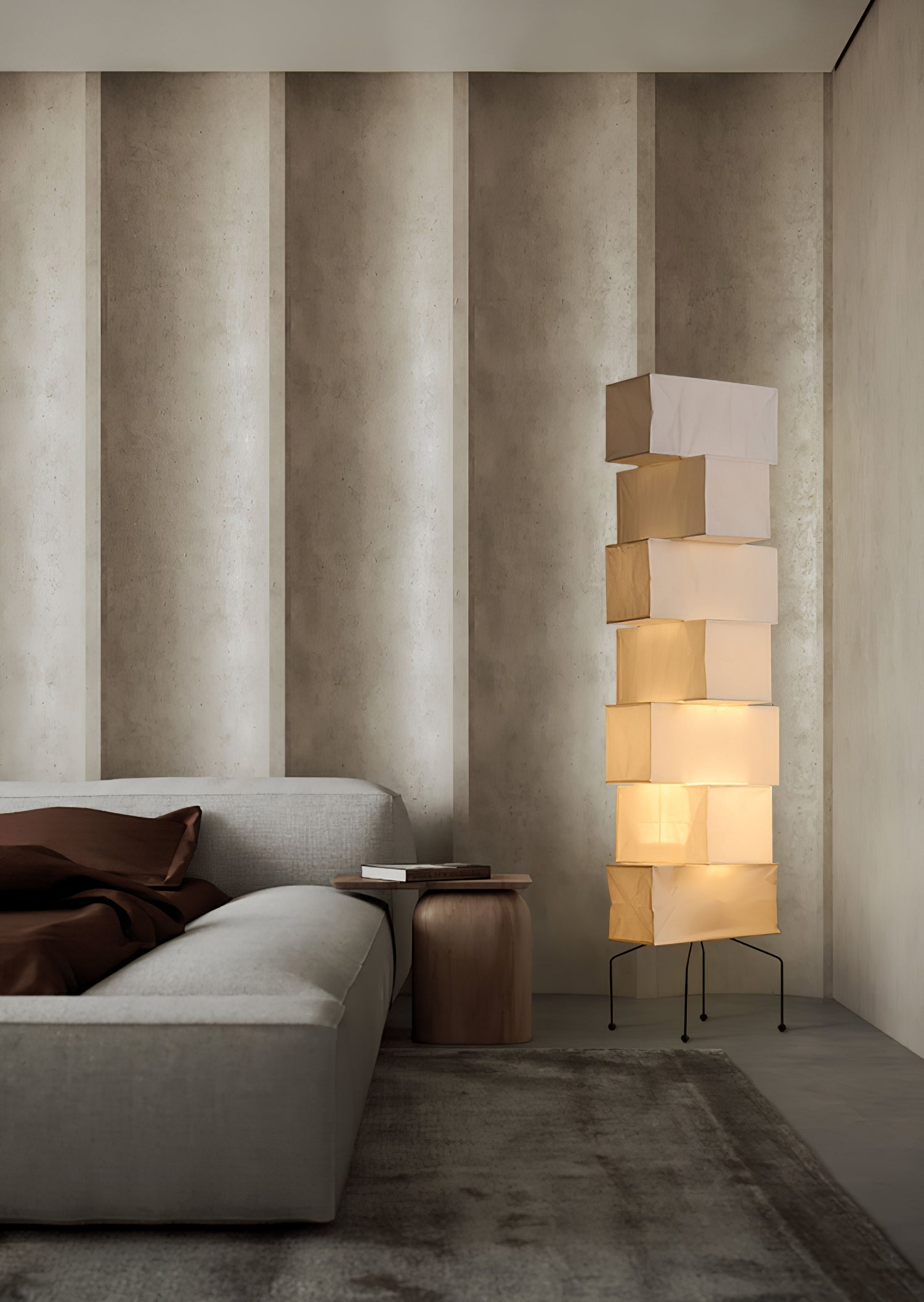 Avara Paper Floor Lamp - Neutral Decor