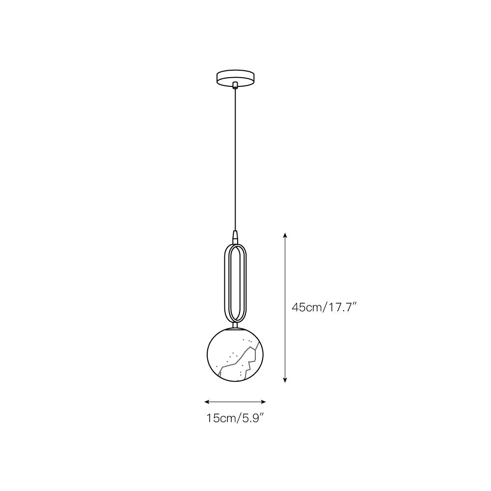 Gloruvyd Minimalist Ball Alabaster Pendant Light