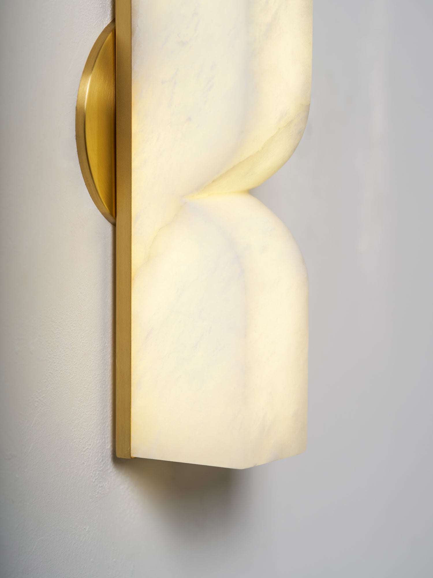 Lena Alabaster Rectangular Plug Wall Lamp