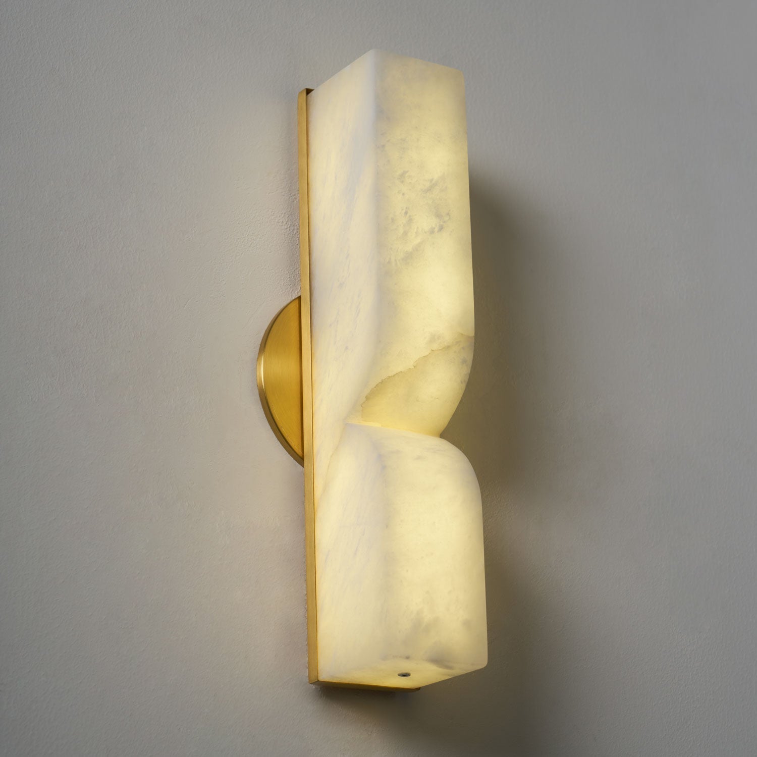 Lena Alabaster Rectangular Plug Wall Lamp