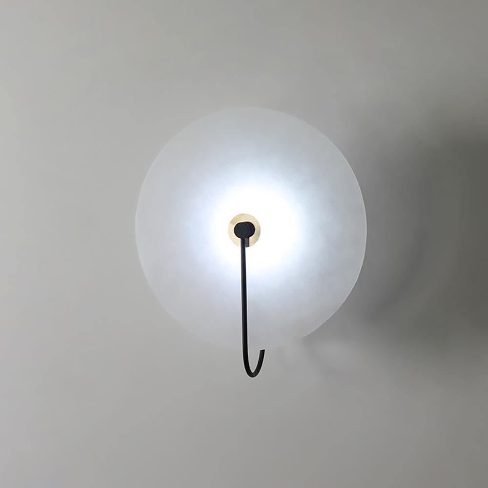 Elora Alabaster LED Wall Lamp Round Iconic Circular